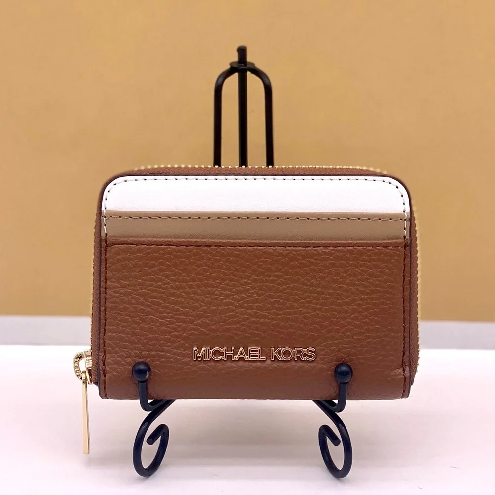 Michael Kors Jet Set Travel Card Case Zip Around Wallet Luggage